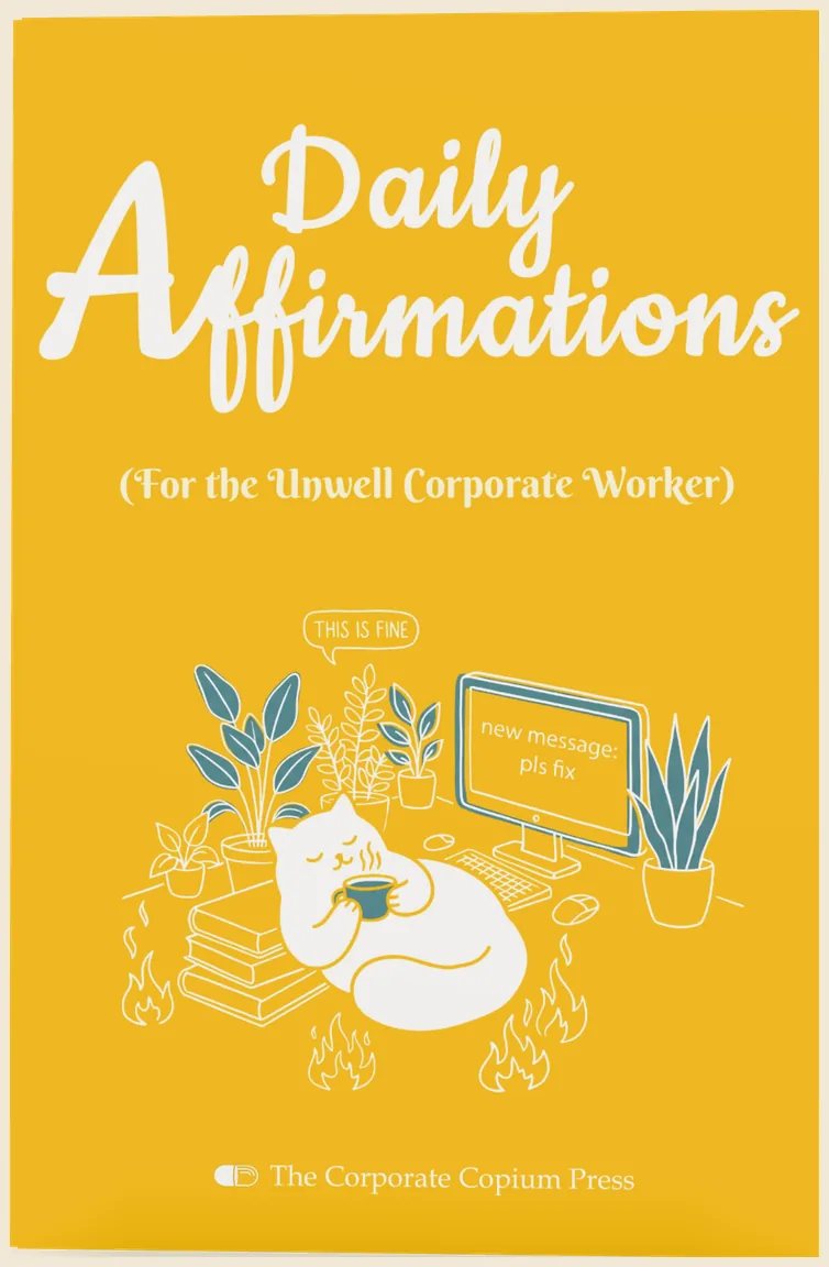 Daily Affirmations for the Unwell Corporate Worker, front cover